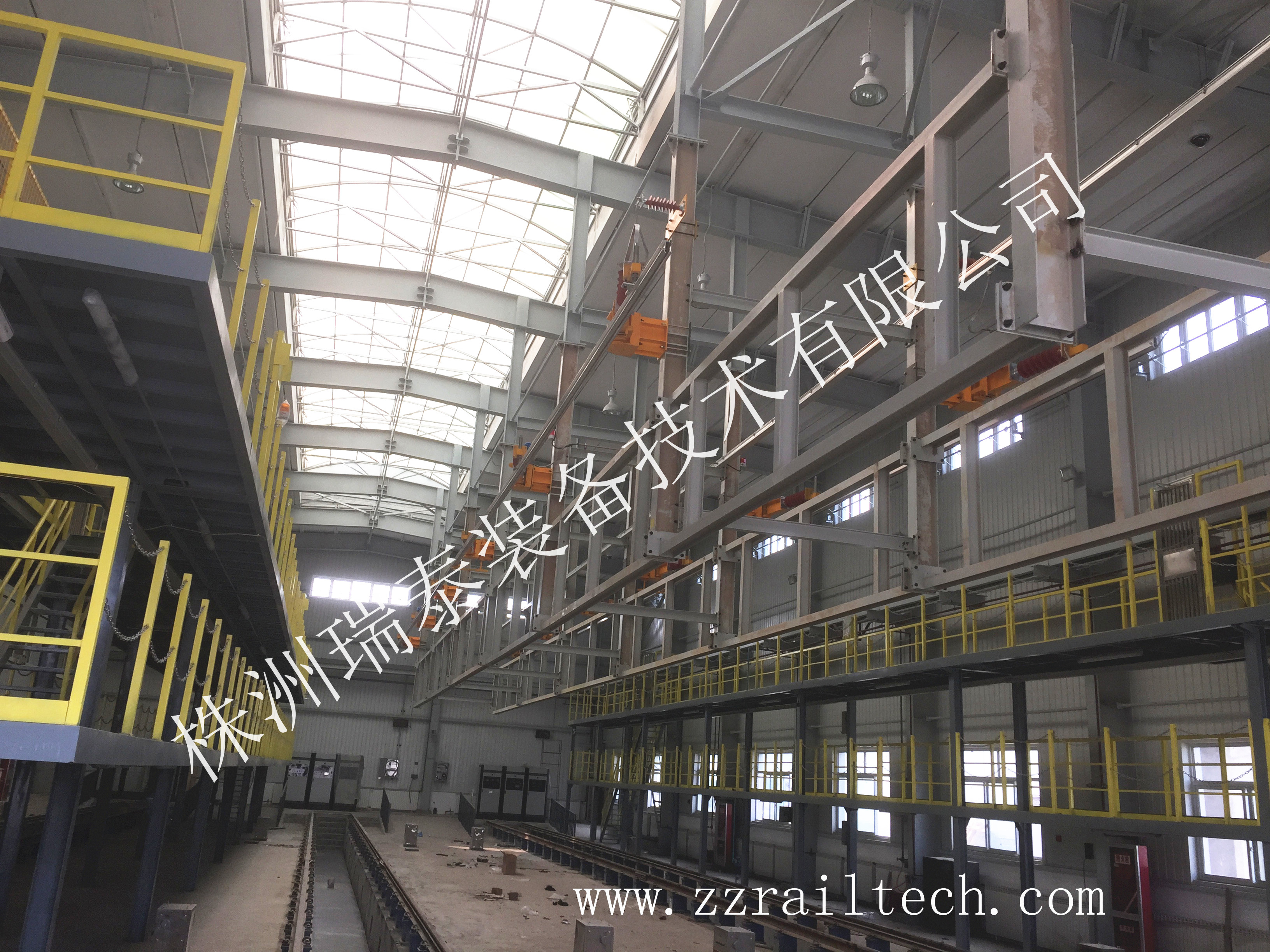 西安大功率基地調試接觸網(wǎng) (1)